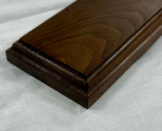 Solid black walnut plinths/bases ROMAN OGEE EDGE