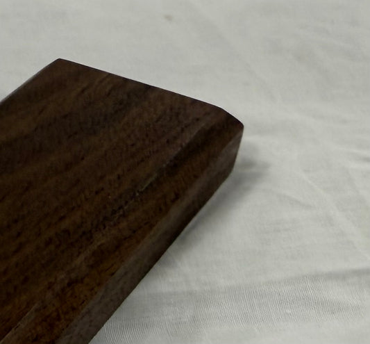 Solid black walnut plinths/bases 45 DEGREE CHAMFER EDGE