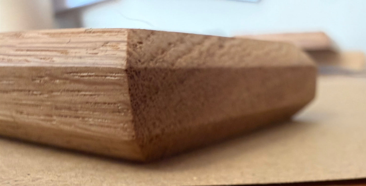 Solid oak plinths/bases DOUBLE CHAMFER