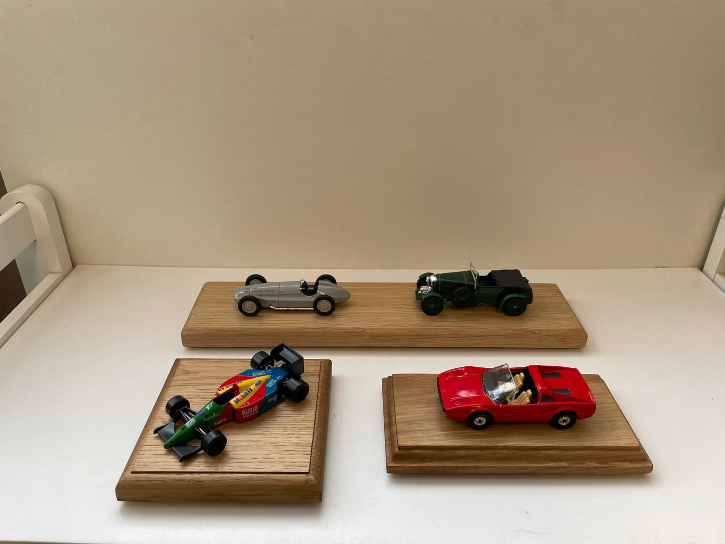 Solid oak plinths/bases 45 DEGREE CHAMFER EDGE