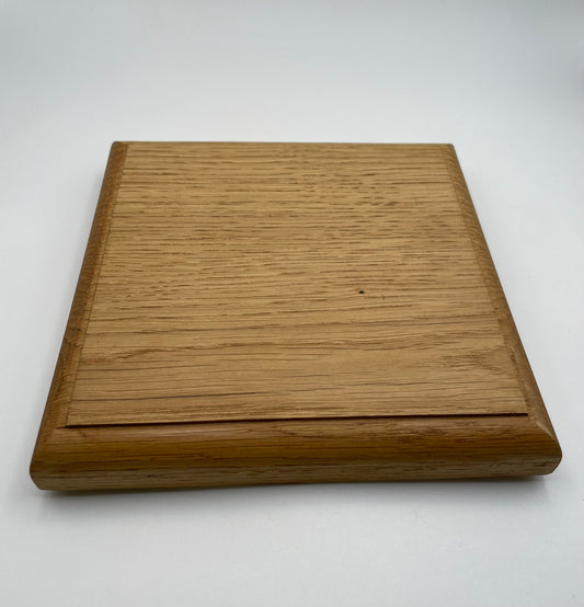 Solid oak plinths/bases HALF ROUND WITH RECESS EDGE