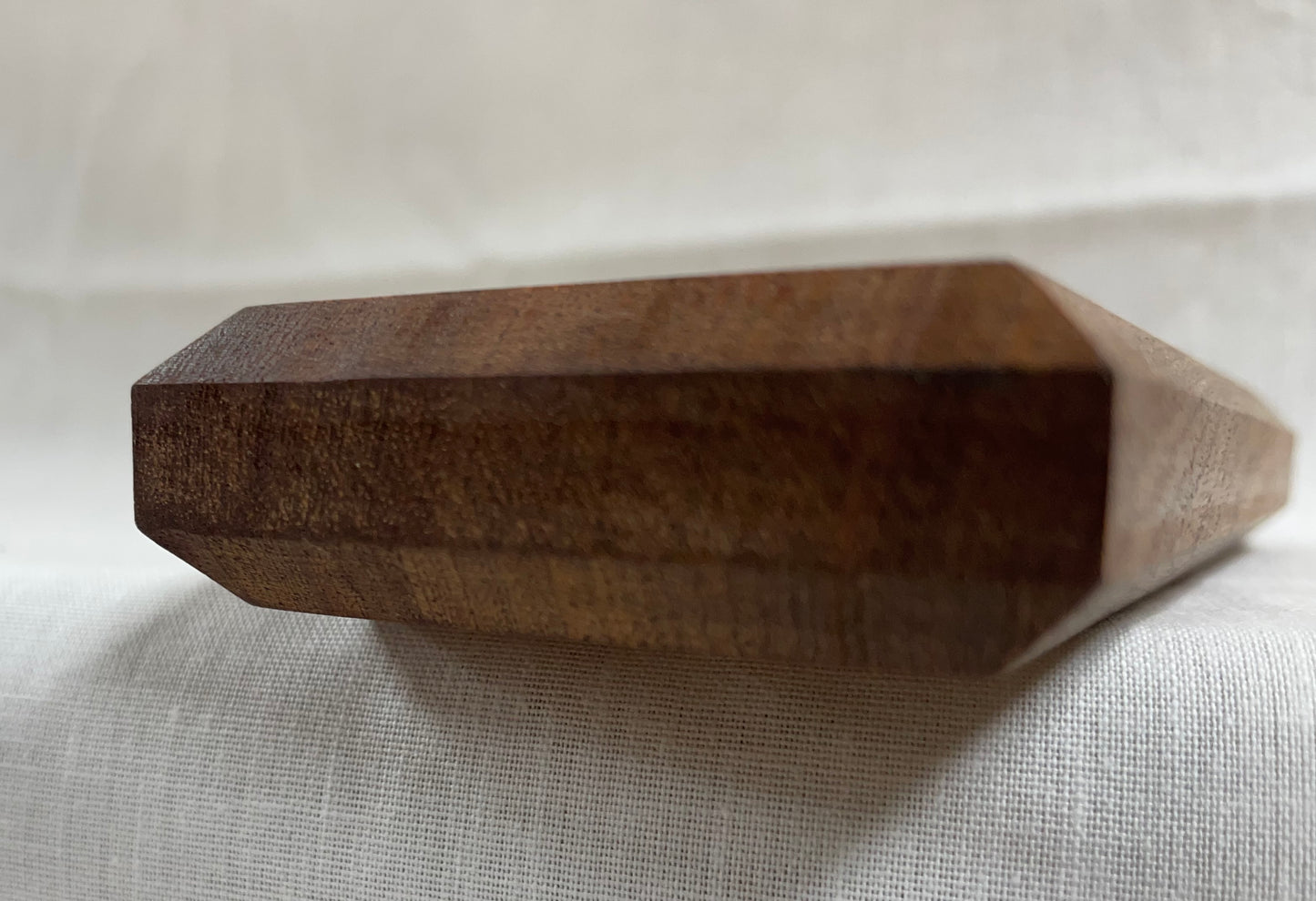 Solid mahogany display plinth with double chamfer edge UK